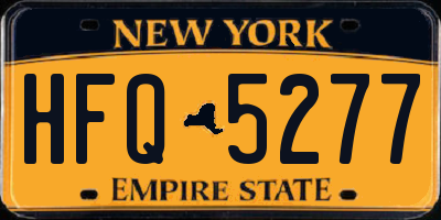NY license plate HFQ5277
