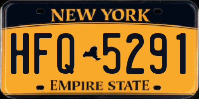 NY license plate HFQ5291