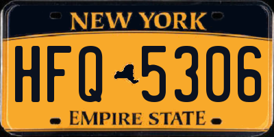 NY license plate HFQ5306