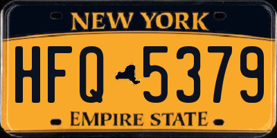 NY license plate HFQ5379