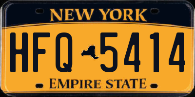 NY license plate HFQ5414