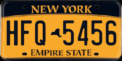 NY license plate HFQ5456