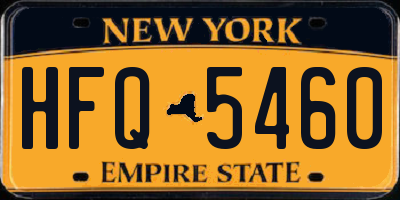 NY license plate HFQ5460