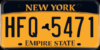 NY license plate HFQ5471