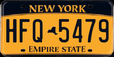 NY license plate HFQ5479