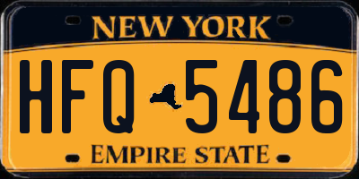 NY license plate HFQ5486