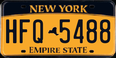 NY license plate HFQ5488