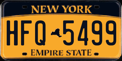 NY license plate HFQ5499