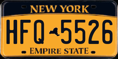 NY license plate HFQ5526