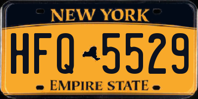 NY license plate HFQ5529