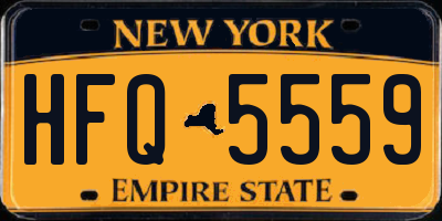 NY license plate HFQ5559