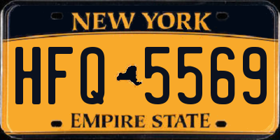 NY license plate HFQ5569