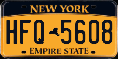 NY license plate HFQ5608