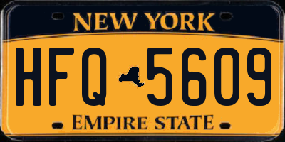 NY license plate HFQ5609
