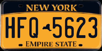 NY license plate HFQ5623