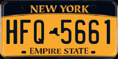 NY license plate HFQ5661