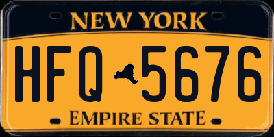 NY license plate HFQ5676