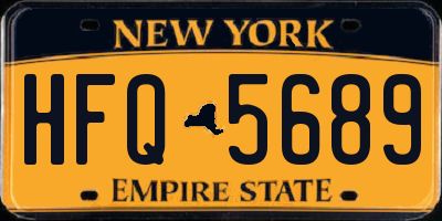 NY license plate HFQ5689