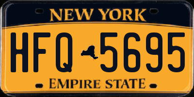 NY license plate HFQ5695