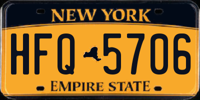 NY license plate HFQ5706