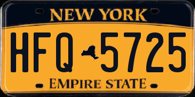 NY license plate HFQ5725