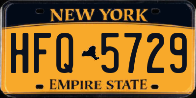 NY license plate HFQ5729