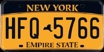 NY license plate HFQ5766