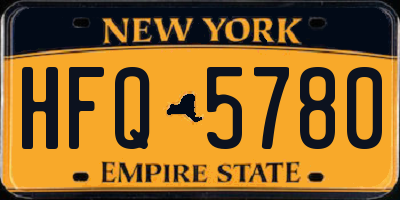 NY license plate HFQ5780