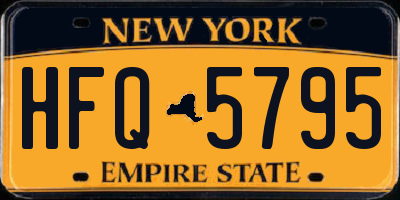NY license plate HFQ5795