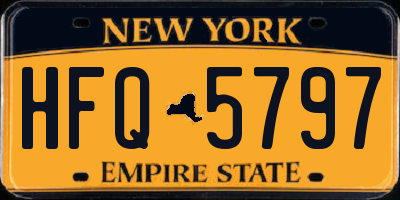 NY license plate HFQ5797