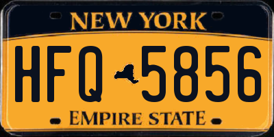 NY license plate HFQ5856