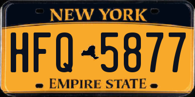 NY license plate HFQ5877