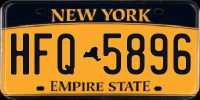 NY license plate HFQ5896