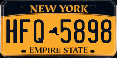 NY license plate HFQ5898