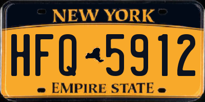 NY license plate HFQ5912