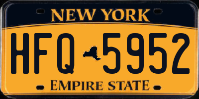 NY license plate HFQ5952