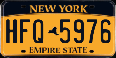 NY license plate HFQ5976