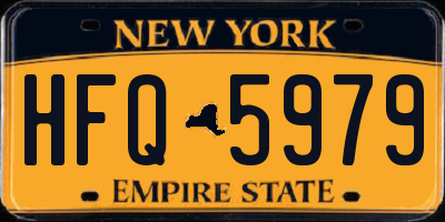 NY license plate HFQ5979