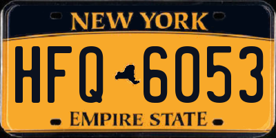NY license plate HFQ6053