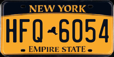 NY license plate HFQ6054