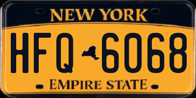 NY license plate HFQ6068