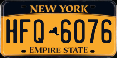 NY license plate HFQ6076