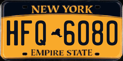 NY license plate HFQ6080