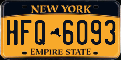 NY license plate HFQ6093