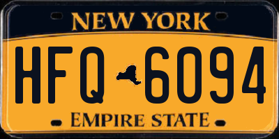 NY license plate HFQ6094
