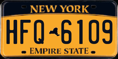 NY license plate HFQ6109