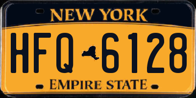 NY license plate HFQ6128