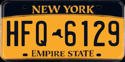 NY license plate HFQ6129