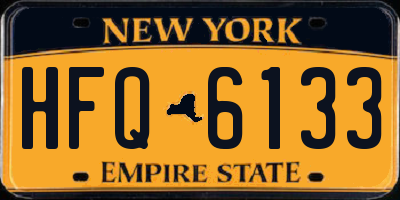 NY license plate HFQ6133