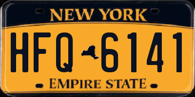 NY license plate HFQ6141